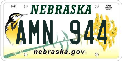 NE license plate AMN944