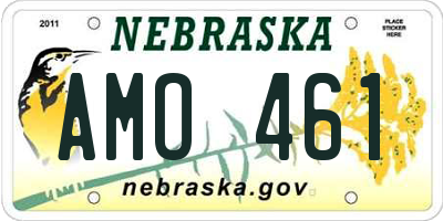 NE license plate AMO461