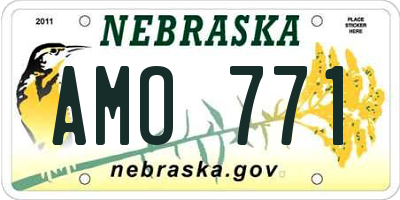 NE license plate AMO771