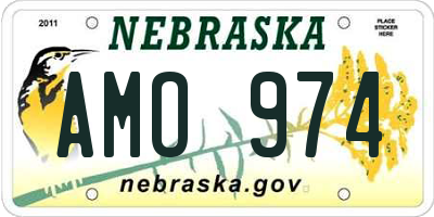 NE license plate AMO974