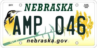 NE license plate AMP046