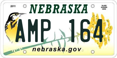 NE license plate AMP164