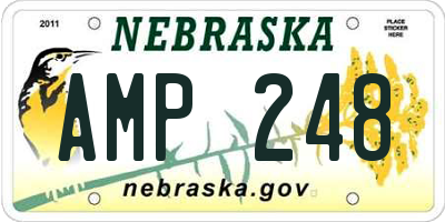 NE license plate AMP248