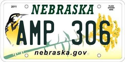 NE license plate AMP306