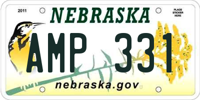 NE license plate AMP331