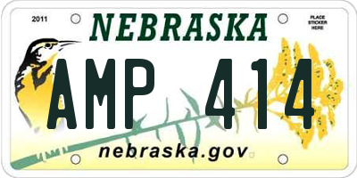 NE license plate AMP414