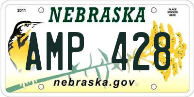 NE license plate AMP428