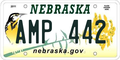 NE license plate AMP442