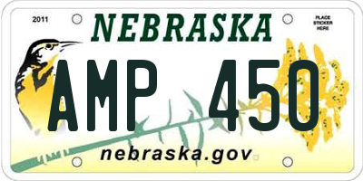 NE license plate AMP450