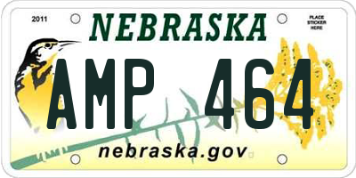 NE license plate AMP464