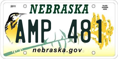 NE license plate AMP481