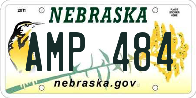 NE license plate AMP484