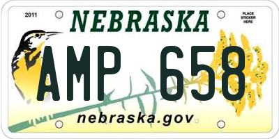 NE license plate AMP658