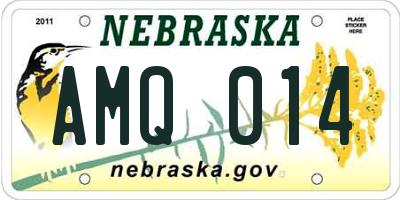NE license plate AMQ014