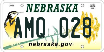 NE license plate AMQ028