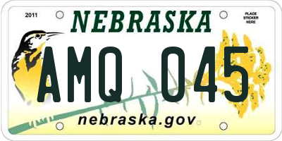 NE license plate AMQ045
