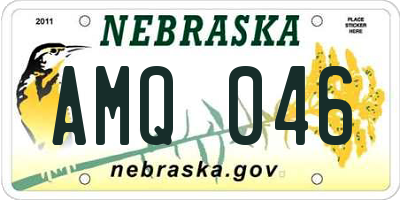 NE license plate AMQ046