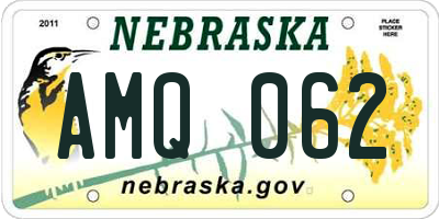 NE license plate AMQ062