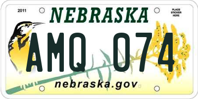 NE license plate AMQ074