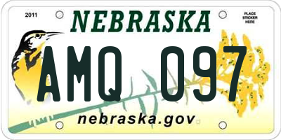 NE license plate AMQ097