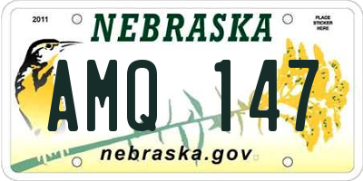 NE license plate AMQ147