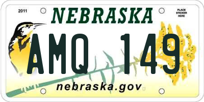 NE license plate AMQ149