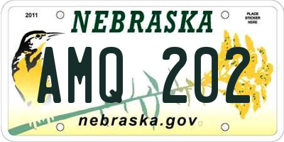 NE license plate AMQ202