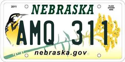 NE license plate AMQ311