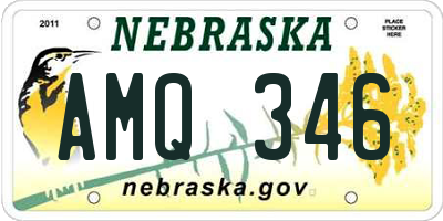 NE license plate AMQ346