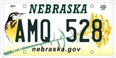 NE license plate AMQ528