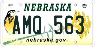 NE license plate AMQ563
