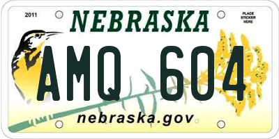 NE license plate AMQ604