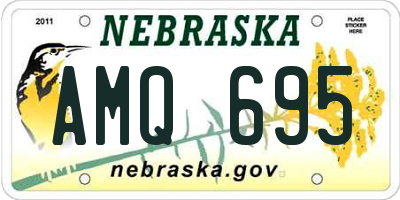 NE license plate AMQ695