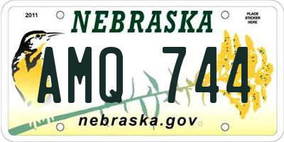 NE license plate AMQ744