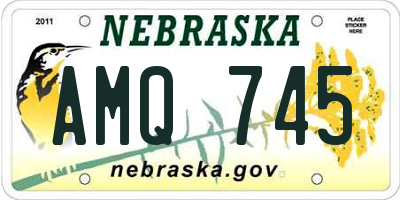 NE license plate AMQ745