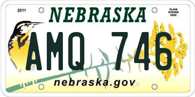 NE license plate AMQ746