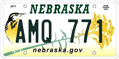 NE license plate AMQ771