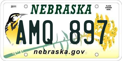 NE license plate AMQ897