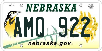 NE license plate AMQ922