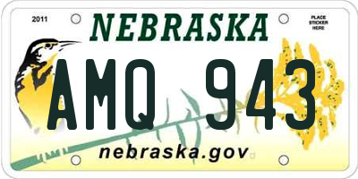 NE license plate AMQ943