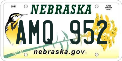 NE license plate AMQ952