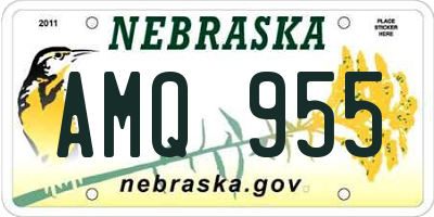 NE license plate AMQ955