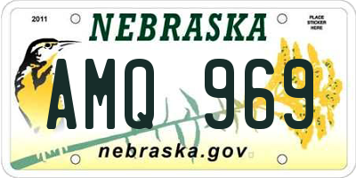 NE license plate AMQ969