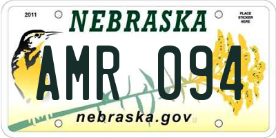 NE license plate AMR094