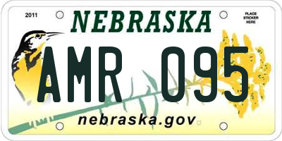NE license plate AMR095