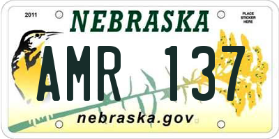 NE license plate AMR137