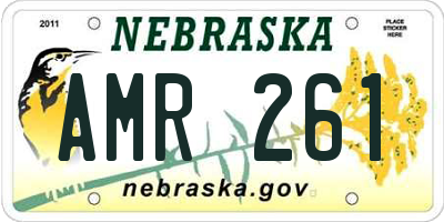 NE license plate AMR261