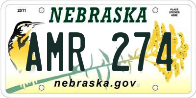 NE license plate AMR274