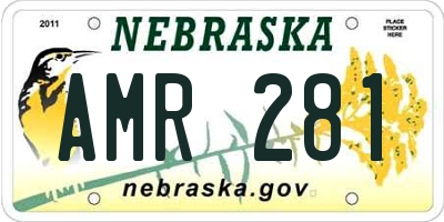 NE license plate AMR281