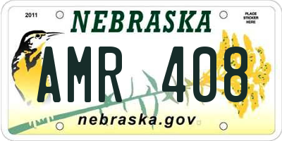 NE license plate AMR408